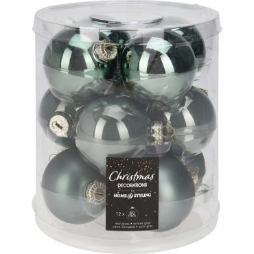 JK Home Décor - Μπάλα Γυάλινη Μέντα 6cm S/11