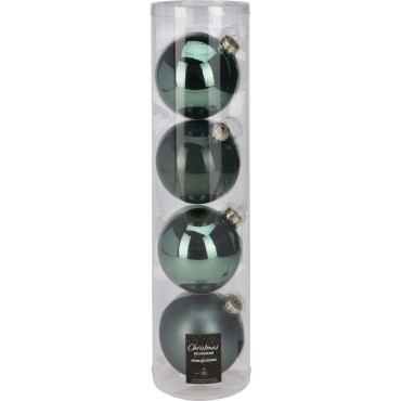 JK Home Décor - Μπάλα Γυάλινη Μέντα 10cm S/4