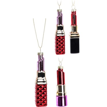 JK Home Décor - Στολίδι Κραγιόν Γυαλί 12cm 3Σχδ