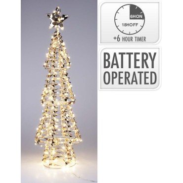 JK Home Décor - Δέντρο 200LED Μέταλλο Χρυσό 21x68cm