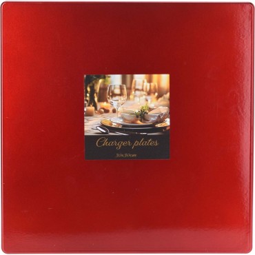 JK Home Décor - Πιατέλα από Πλαστικό Κόκκινο 30cm