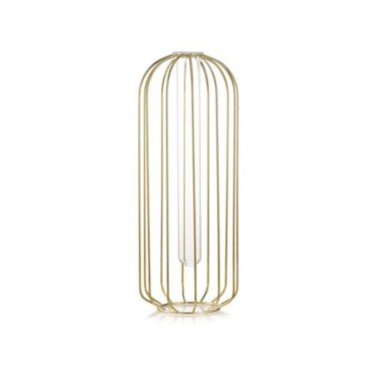 JΚ Home Décor - Βάζο Μεταλλικό με Σωλήνα 12.5x35cm