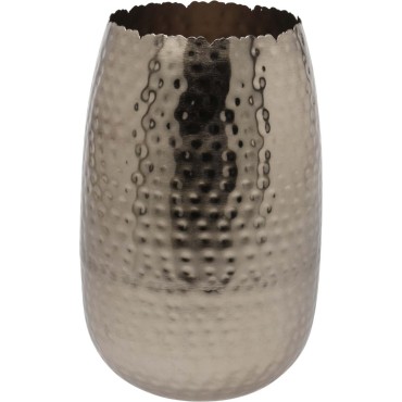 JK Home Décor - Βάζο από Μέταλλο Ασημί 18x29cm