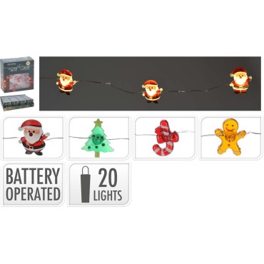 JK Home Décor - Λαμπάκια Silverwire με Σχέδιο WW 20LED 2M 4Σχδ