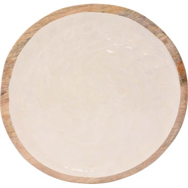 JK Home Décor - Πιάτο Mango Wood Φυσικό 25cm