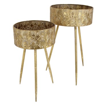 JΚ Home Décor - Κασπώ Χρυσό 69x39x39cm σετ 2 τεμαχίων