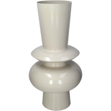 JK Home Décor - Vase Iron Ivory 30x30x65cm
