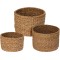 JΚ Home Decor - Καλάθι Στρογγυλό S/3 Θαλάσσιο Χόρτο