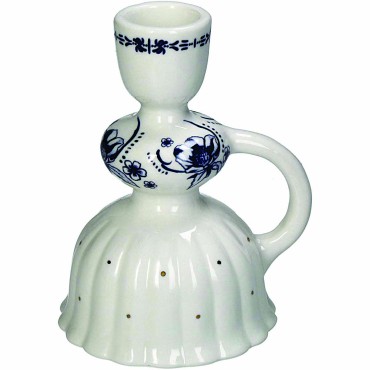 JK Home Décor - Candle Stick Cup Porcelain Blue 9.5x8x11.5cm