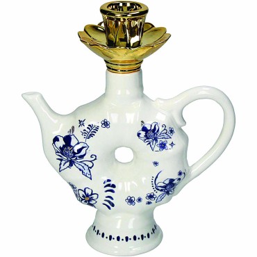 JK Home Décor - Candle Stick TeaPot Porcelain Blue 16x7x19cm