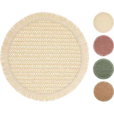 JK Home Décor - Σουπλά με Ξέφτι 38cm 4Σχδ