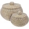 JK Home Décor - Καλάθι με Καπάκι από Seagrass 20-26x15-21cm S/2
