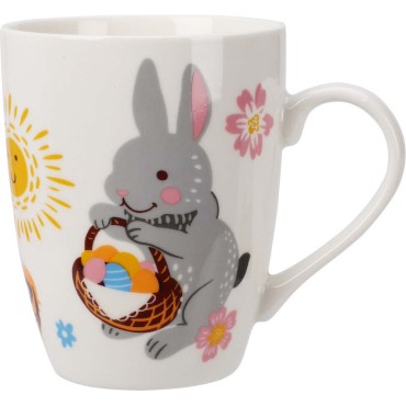 JK Home Décor - Κούπα με Κουνελάκι Πορσελάνη 340ml 9x10cm