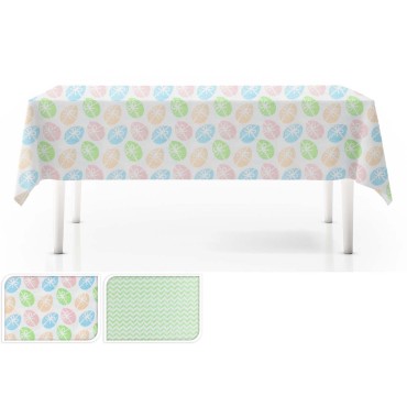 JK Home Décor - Τραπεζομάντηλο με Αυγά Πολυεστέρα Πράσινο 140x240cm 2Σχδ