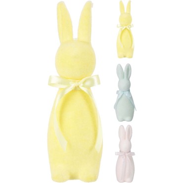 JK Home Décor - Flocked Rabbit 8x20.5cm 3 Ass