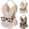 BASKET FELT BUNNY W GLASSES 2A