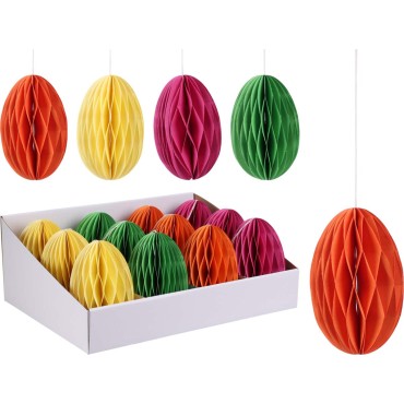 JK Home Décor - Αυγό Κρεμαστό από Χαρτί 10x15cm 4Σχδ