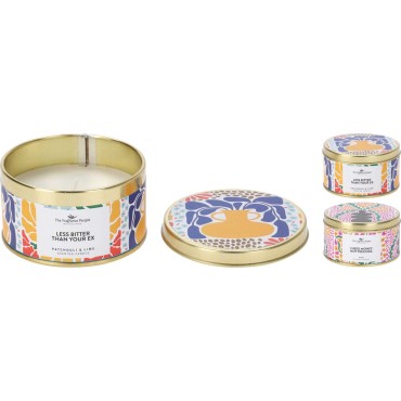 JK Home Décor - Κερί Αρωματικό σε Μέταλλο 7.5x4.5cm 3Σχδ