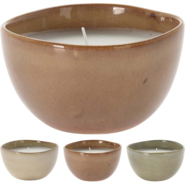 JK Home Décor - Candle in Porcelain Bowl