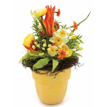 JΚ Home Décor - Γλαστράκι Πορτοκαλί 12x23cm