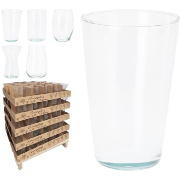 JΚ Home Decor - Βάζο Γυάλινο 14x20cm 5Ass σε Display