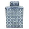 JK Home Décor - Βάζο με Καπάκι Chinoiserie Πορσελάνη 11x10x17cm
