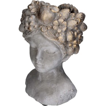 JΚ Home Décor - Κασπώ Κυρία Τσιμεντένιο Γκρι 14x14x31.5cm
