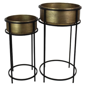 JΚ Home Décor - Κασπώ Χρυσό 66x45x45cm σετ 2 τεμαχίων
