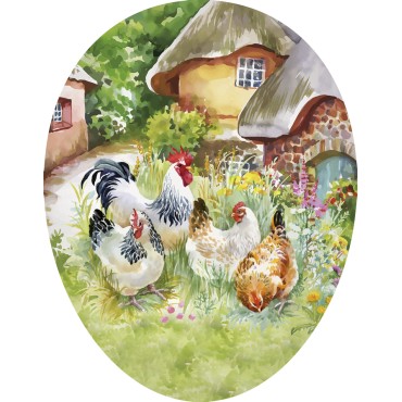 JK Home Décor - Easter Eggs Farm Life 35cm
