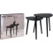 JK Home Décor - Βοηθητικό Τραπέζι Μαύρο 60-80x30-40x35-45cm S/2