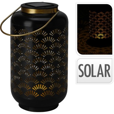 JK Home Décor - Solar Lantern Metal 13x23.5