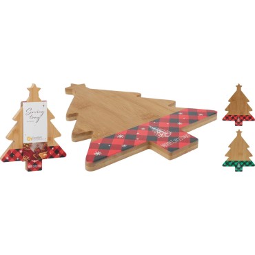 JK Home Décor - Δίσκος Bamboo Δέντρο 19x24x1cm 2Σχδ