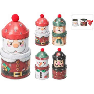 JK Home Décor - Κουτί Μεταλλικό με Φιγούρες 10x22cm & 9x13cm 4Σχδ