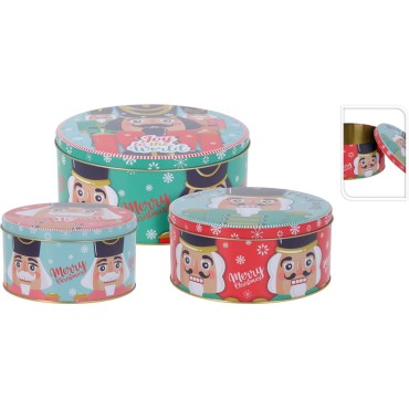 JK Home Décor - Κουτί Μεταλλικό με Καρυοθραύστη 14-20x6-8cm S/3