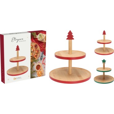 JK Home Décor - Εταζέρα με Δέντρο Bamboo 25x22cm 2Σχδ