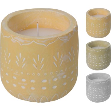 JΚ Home Decor - Κερί σε Γλαστράκι 10cm 3Ass