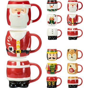 JK Home Décor - Κούπα Χριστουγέννων από Δολομίτη 280ml 12x26cm 4Σχδ S/3