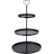 JK Home Décor - Εταζέρα 3-Επιπέδων με Καρδιά από Μέταλλο Μαύρο 30x48cm