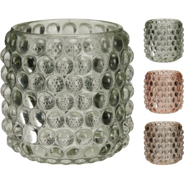 JK Home Décor - Κηροπήγιο με Φούσκες 8.5x8cm 3Σχδ