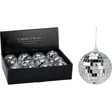 JK Home Décor - Μπάλα Disco Ασημί 8cm
