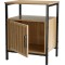 JK Home Décor - Κομμοδίνο από MDF & Μέταλλο Μαύρο 43x33x55cm