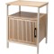 JK Home Décor - Κομμοδίνο από MDF & Μέταλλο Λευκό 43x33x55cm