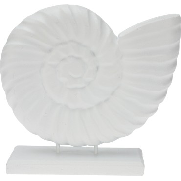 JK Home Décor - Shell on Stand 19cm White