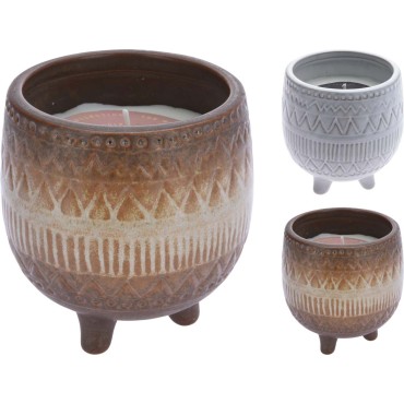 JK Home Décor - Κερί Αρωματικό σε Κεραμεικό 10x10cm 2Σχδ