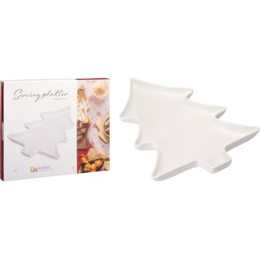 JK Home Décor - Πιατέλα από Δέντρο Πορσελάνη 34x2.5cm