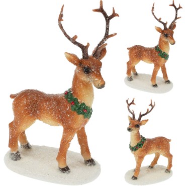 JK Home Décor - Ελάφι Πολυρεζίν 11x12cm 2Σχδ