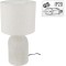 JK Home Décor - Επιτραπέζιο Φωτιστικό από Stoneware Λευκό 15x25x20cm