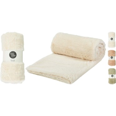 JK Home Décor - Κουβέρτα Γούνα Ριγέ 150x125cm 3Σχδ