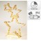 JK Home Décor - Αστέρι 30LED Μέταλλο Χρυσό 50x80cm