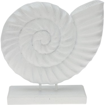 JK Home Décor - Shell on Stand 16cm White